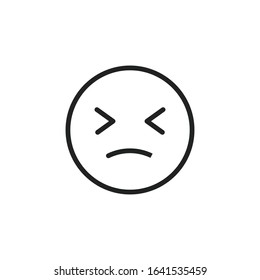 Simple emoji line icon. Stroke pictogram. Vector illustration isolated on a white background. Premium quality symbol. Vector sign for mobile app and web sites.