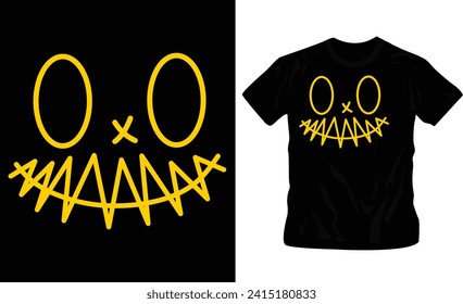 simple emoji t-shirt design template. ready to wear