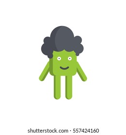 simple emoticon curly character 