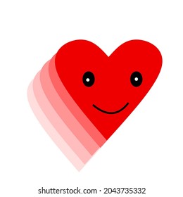 
Diseño emoticono simple de color gradiente de amor
