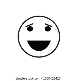 Simple emoticon isolated on white background,Feelings,Chatting, EPS Vector