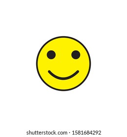 Simple emoticon isolated on white background EPS Vector