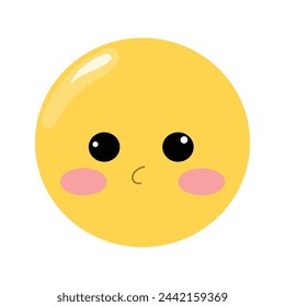 simple emoticon isolated on white background