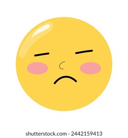 simple emoticon isolated on white background
