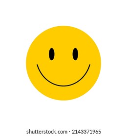 Simple Emoticon Smiley Face Yellow Smiling Stock Vector (Royalty Free ...