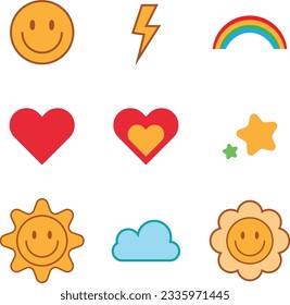 simple emoticon vector smile icons