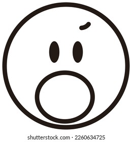 simple emotional face vector illustration
