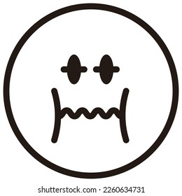 ilustración simple del vector de la cara emocional
