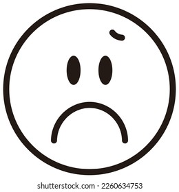 simple emotional face vector illustration