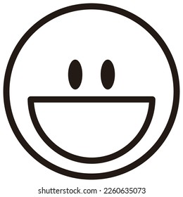 simple emotional face vector illustration