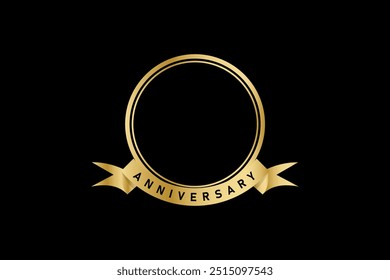 Einfache leere Anniversary Badge Logo Vektorgrafik.
