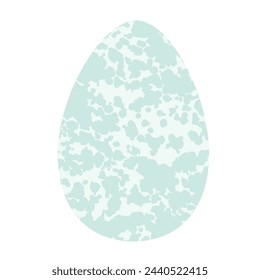 Simple empty egg with texture isolated on white background. Template for design. Vector illustration