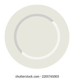 Simple empty white dinner plate