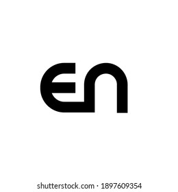 simple en e n logo design