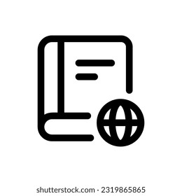 Simple Encyclopedia icon. The icon can be used for websites, print templates, presentation templates, illustrations, etc