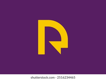 simples um energético, monograma logotipo letra P e R