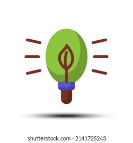Simple energy flat icon, power and energy related concept on the white background