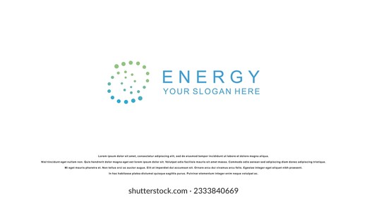 Simple energy logo design with modern style| electrical logo| green energy| premium vector