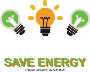 A simple energy saving logo for book, journal, catalogue, etc