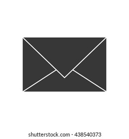 simple envelope black over white background