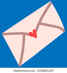 simple envelope with heart vector illustration