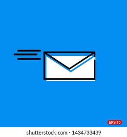 a simple envelope icon can be interpreted as a message sent.vector ilustration