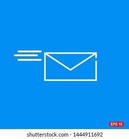 a simple envelope icon can be interpreted as a message sent.vector ilustration