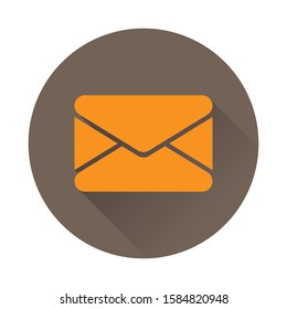 Simple envelope icon in a circle in retro style. Vector illustration of letter icon