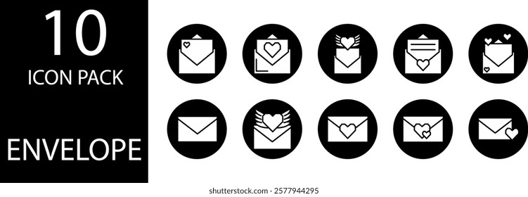 Simple envelope icon design with a modern look, perfect for digital applications.
