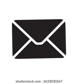 Simple envelope icon graphic isolated on white background. Open envelope icon line art isolated on white background