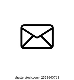 Simple Envelope Icon Representing Communication, Messaging, and Mail - Ideal for Email, Social Media, and Correspondence Designs
