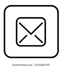 Um ícone de envelope simples que representa a comunicação por e-mail.