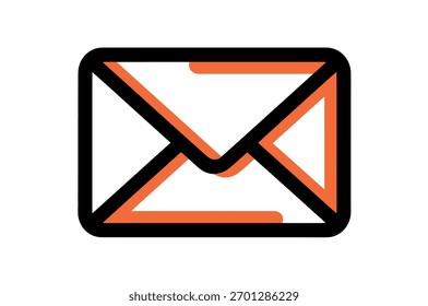 Diseño simple del Vector del símbolo del correo del sobre para la comunicación y la ilustración del mensaje

