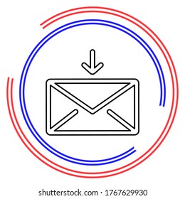 Simple Envelope mail. Thin line pictogram - outline editable stroke