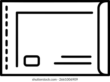 Simple Envelope Silhouette Sauber, minimalistische Illustration eines Umschlags, geeignet für verschiedene Designanwendungen