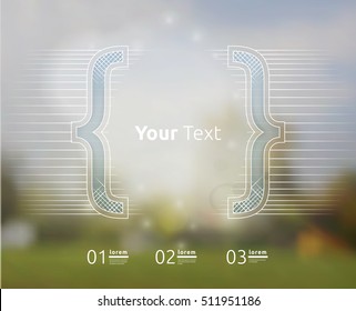 Simple Eps10 Vector  Brackets Outline Graphics for Your Photo Background
