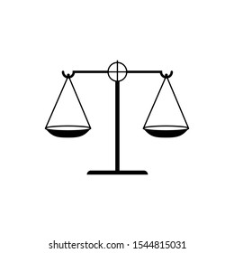 Simple Equal Balance Scale Icon Vector