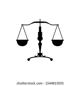 Simple Equal Balance Scale Icon Vector