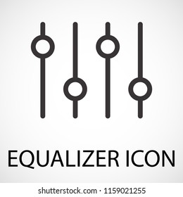 Simple equalizer icon, vector, illustration, eps file