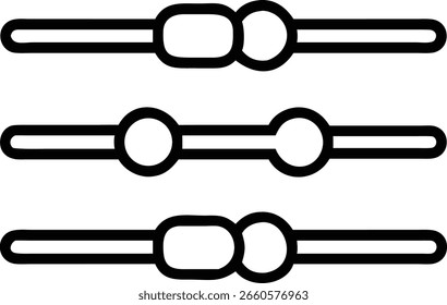 A simple equalizer settings icon vector illustration for graphic design and website development use cases