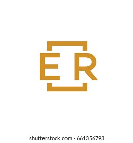 Simple ER initial Logo designs template vector illustration