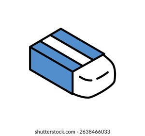 Simple eraser illustration - isometric