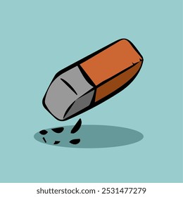 Simple eraser tool vector illustration 