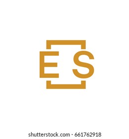 Simple ES initial Logo designs template vector illustration