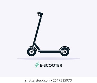 Simple e-scooter icon on white background.