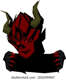 A simple e-sport logo themed with a devil