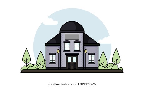 SImple estate flat design icon symbol vector.