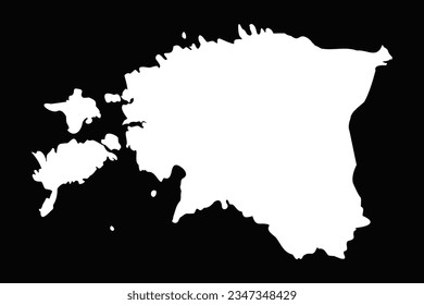 Simple Estonia Map Isolated on Black Background, can be used for business designs, presentation designs or any suitable designs.