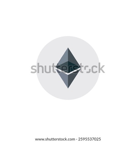 Simple Ethereum ETH Cryptocurrrency Logo Design