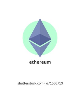 simple ethereum logo isolated on white. flat style trend modern logotype graphic art design. concept of crypto currency like future monetary online system for business and global privacy money